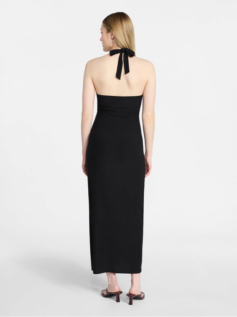 maxi dress with high double slits Double-sided high slit suspenders knitted beach dress – Gigi's Runaway  Boutique