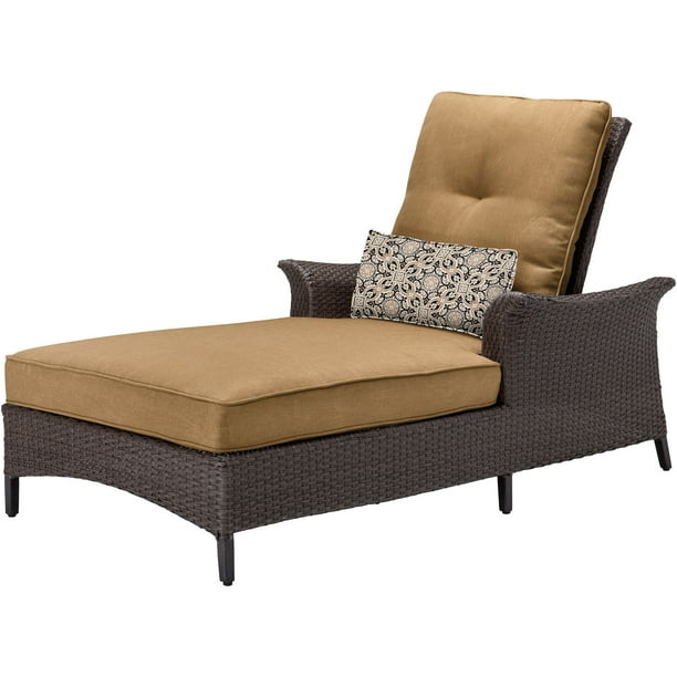 Hanover Gramercy Woven Chaise Lounge Chair with Country Cork Cushions