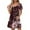 Brown, variant on Uaswgudfs Women's Short Sleeve V-Neck Midi Dress​ - Summer Casual Floral Texture & Relaxed Fit, Smooth Fabric with Functional Pockets Purple S