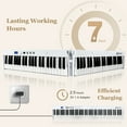 thumbnail image 6 of Gymax 88-Key Folding Electric Piano Keyboard Semi Weighted Full Size MIDI White, 6 of 10