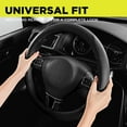thumbnail image 2 of Auto Drive 1-Piece Perforated Faux Leather Black Steering Wheel Cover - Universal Fit, 2 of 5