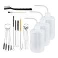 thumbnail image 1 of Kit de limpieza para pistolas de pintura de 24 piezas, botella de plástico de 500 ml, tubo y cepillos de limpieza., 1 of 4