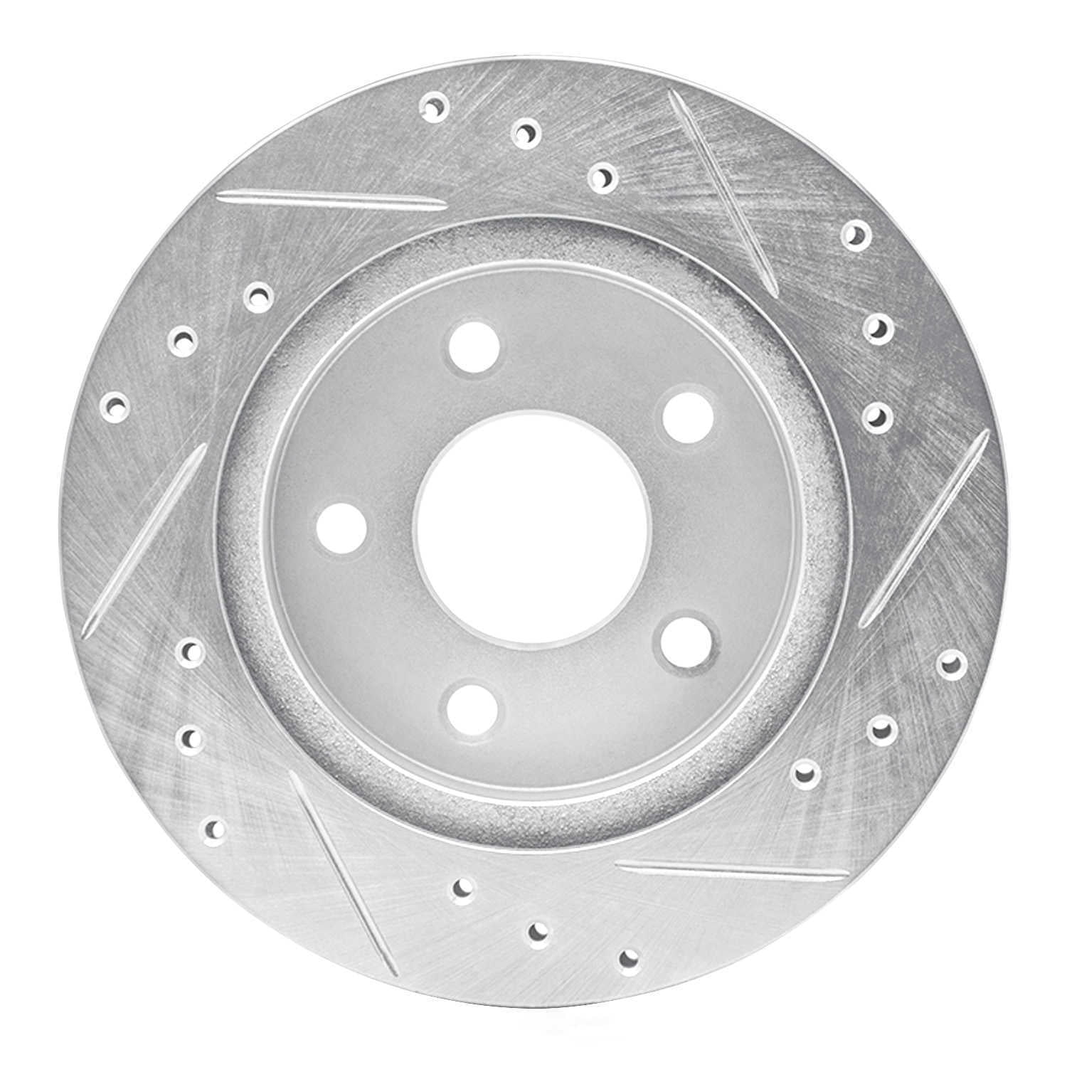 Dynamic Friction Company 631-54031L DFC Brake Rotor - Drilled And Slotted - Silver