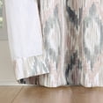 thumbnail image 4 of No. 918 Sora Print Ikat Ogee Semi-Sheer Grommet Curtain Panel, Blush, 40x95, 4 of 5
