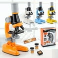 thumbnail image 2 of Orange Kids Microscope Science Kit With 100X-1200X Magnification Led Light Educational Stem Toy Lab Experiment Set For Beginners 8.66X4.72X3.15 Inches 0.71 Lbs, 2 of 5