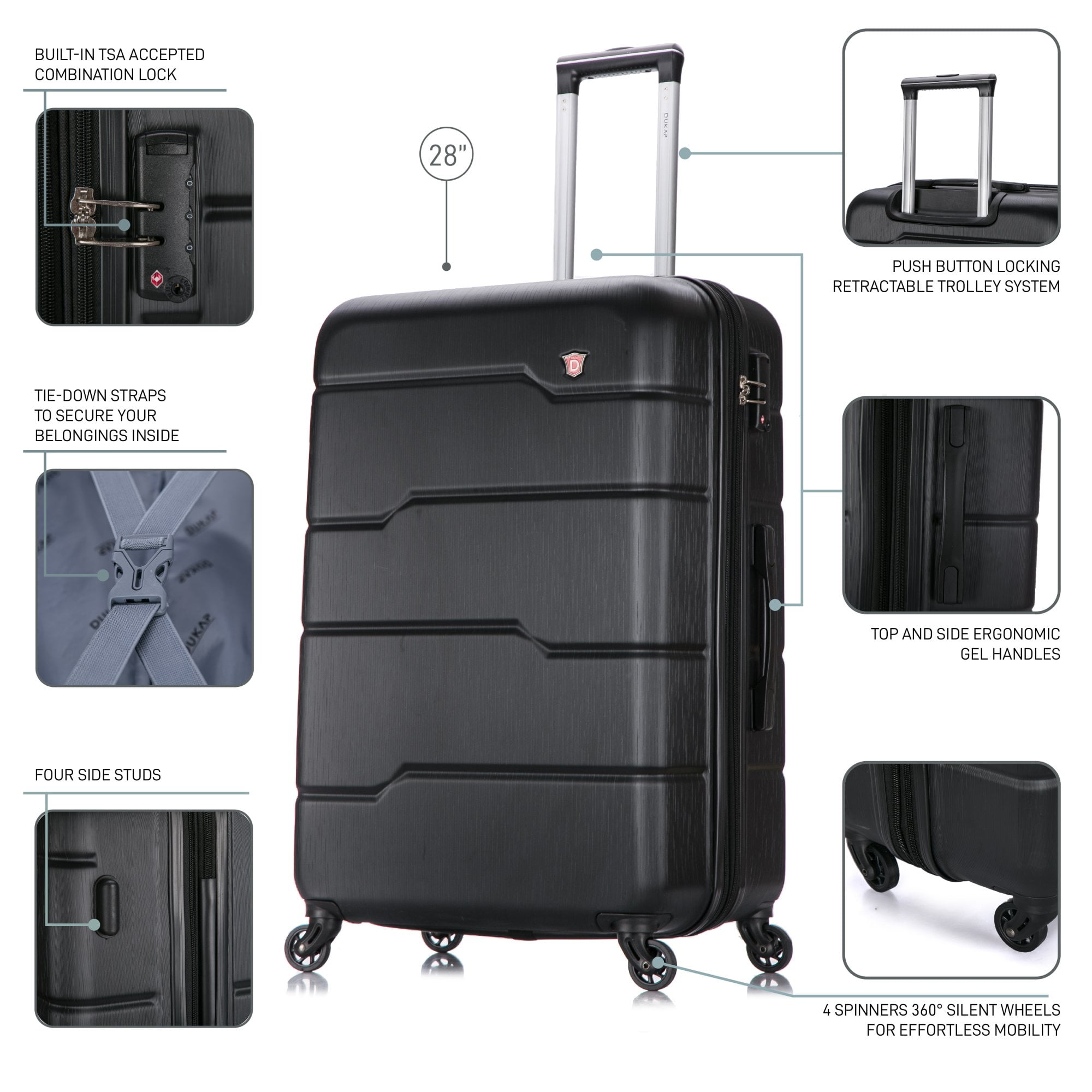 DUKAP Rodez 28" Lightweight Hardside Spinner Luggage