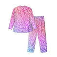 thumbnail image 2 of Bingfone Men'S Pajama Set 2 Piece Loungewear Pjs, Long Sleeve With Pajama Pants-Colorful Glitters, 2 of 9