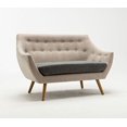 thumbnail image 2 of Boraam 84218 Kara Loveseat Seat - Light & Dark Gray, 2 of 5