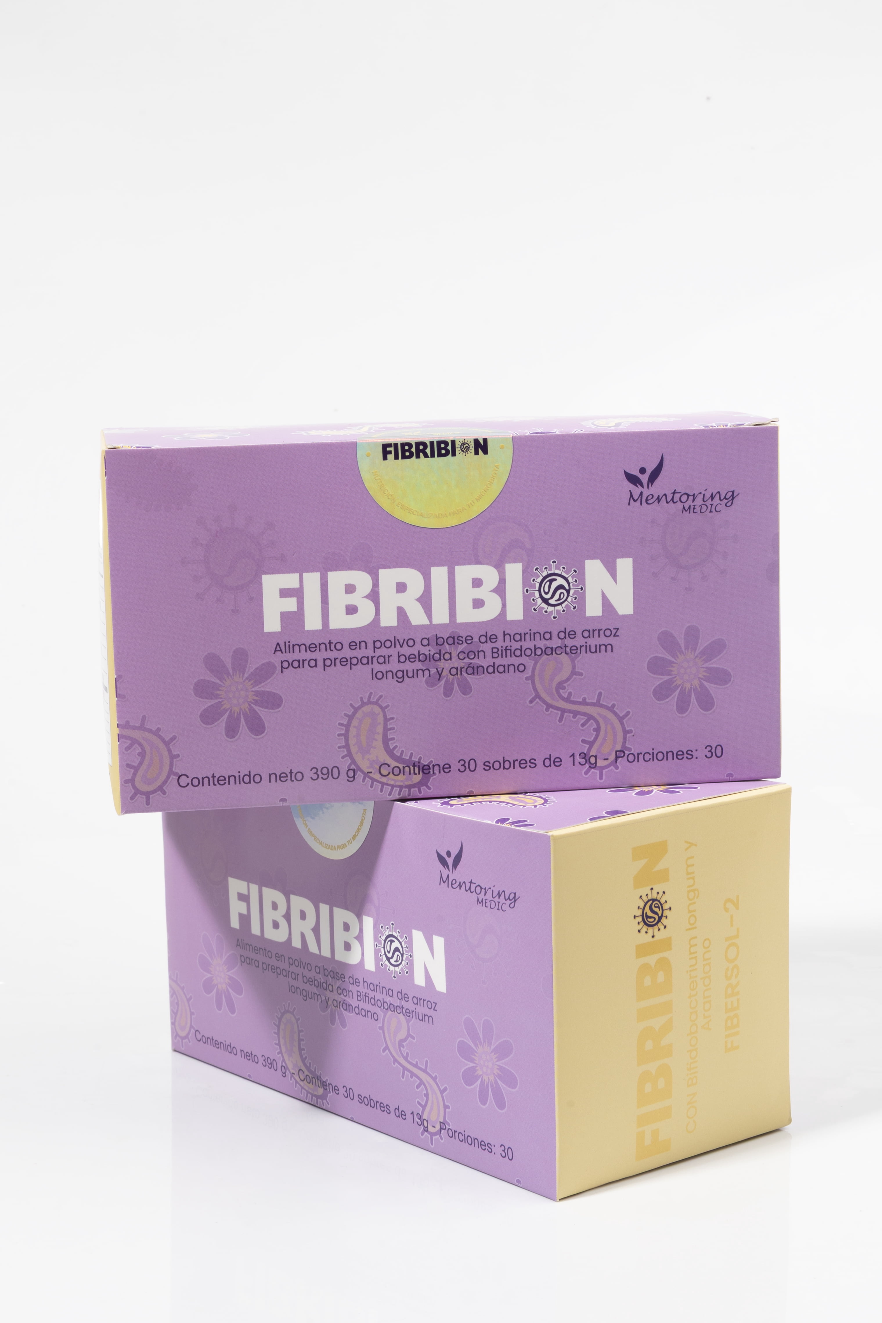 FIBRIBION® Prebiotic Fiber Powder with Probiotic – Fibersol-2 & Bifidobacterium Longum – Blueberry Flavor – 30 Single-Serve Sachets (390g)