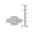 thumbnail image 4 of 2 Carat T.W. Diamond Single Halo Cluster Two-Band 14kt White Gold Engagement Ring Set, 4 of 5
