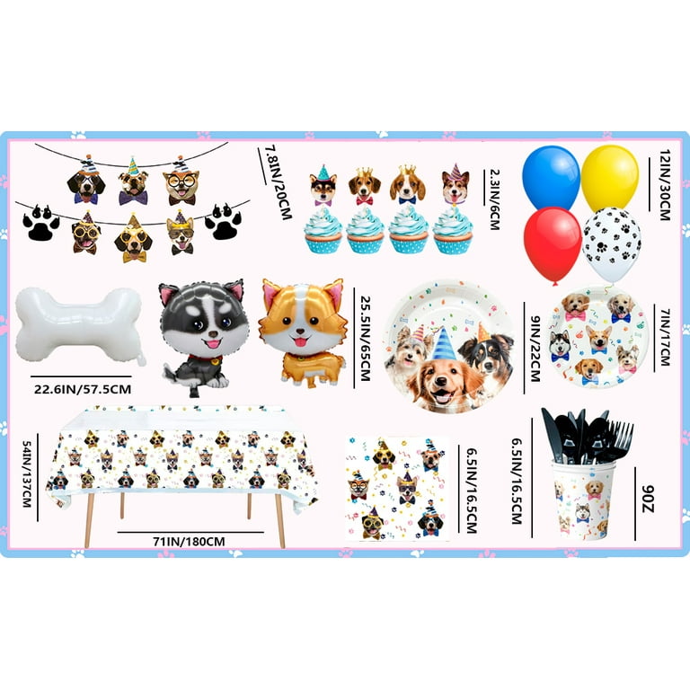 puppy-dog-birthday-party-supplies-148pcs-dog-party-decorations-dog-birthday-party-tableware-set-dog-birthday-banner-puppy-balloons-puppy-party-plates-cups-table-cloth-walmart-com for Free Printable Dog Birthday Banner Puppy Dog Birthday Party Supplies,148pcs Dog Party Decorations & Dog Birthday Party Tableware Set- Dog Birthday Banner,Puppy Balloons&Puppy Party Plates Cups Table Cloth - Walmart.com for Free Printable Dog Birthday Banner