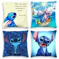 thumbnail image 2 of Funda de cojín de Disney Stitch, juguetes de peluche, funda de almohada de Lilo & Stitch, fundas de almohada de Anime Kawaii, decoración del hogar, regalo de Navidad, 45 x 45 cm, 2 of 5
