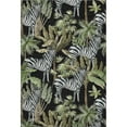 thumbnail image 2 of Addison Rugs Mayfield Washable Tropical Palms & Zebras Midnight Rectangle Rug, 5' x 7'6", 2 of 6