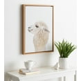 thumbnail image 6 of Kate and Laurel Sylvie Animal Studio Alpaca Profile Framed Canvas Wall Art by Amy Peterson Art Studio, 18x24 Natural, Whimsical Fun Animal Nursery Art for Wall, 6 of 7