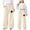 Beige, variant on Girls' Lightweight Straight Wide Leg Pants with Pockets Stars Print Minimalist Casual Trendy Cargo Sweatpants - Sports Outdoor Back to School (Spring & Fall)