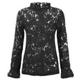 thumbnail image 5 of Lindreshi Sweatshirts for Women Clearance Woman's Solid Color Loose Casual Fashion Lace Long Sleeve T-Shirt Tops, 5 of 8
