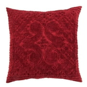 Better Trends 26"x 26" Euro Pillow Sham 100% Cotton Pillow Cover Medallion Design Machine Washable (Burgundy) Ashton Collection