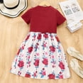 thumbnail image 5 of PatPat Kid Girl Floral Print Bowknot Design Sleeveless Dress and Solid Color Cardigan Set,Sizes 4Y-12Y,2-Piece, 5 of 6