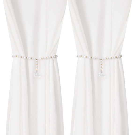 2PCS Crystal Beaded Magnetic Curtain Tieback and Holdback Curtain Clips Curtain Buckle Curtain Holder Blingbling Curtain Holdbacks for Drapes