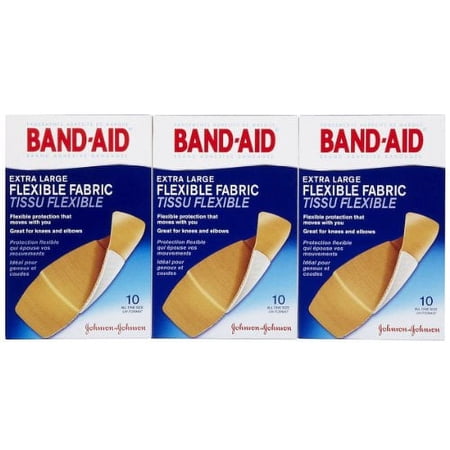 BAND-AID Flexible Fabric Bandages  Extra Large 10 ea