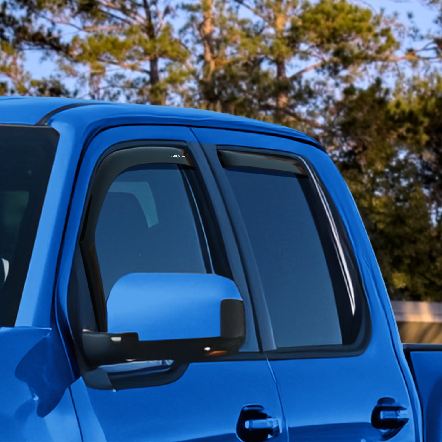Goodyear Shatterproof in-Channel Window Deflectors for Nissan Frontier 2022-2025 Crew Cab, Rain Guards, Window Visors for Cars, Vent Deflector, Car Accessories, 4 pcs - GY007865