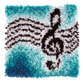 thumbnail image 4 of (6 pack) WonderArt® 12" x 12" Latch Hook Kit, Treble Cleft, Acrylic Yarn Cotton Canvas, 4 of 9