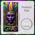 thumbnail image 2 of Purple Mask Mardi Gras Banner Gold Ornate Masquerade Display Green Feather Emerald Gem Carnival Backdrop for Carnival Party Masquerade Ball Festive Celebration, 2 of 9