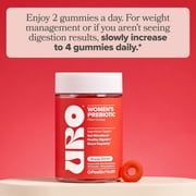 O Positiv URO Prebiotic Fiber Gummies for Digestive Gut Health and Regularity, Orange Sherbet, 50 Count