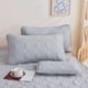 thumbnail image 1 of Nvzi 1 funda de almohada con clip de algodón. Clásica y atemporal, funda de almohada sencilla de color liso, que queda genial en cualquier cama. 48 x 74 cm (gris)., 1 of 5