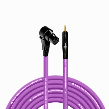 Coluber Cable - Right Angle XLR Female to 3.5 TS Male - Pro 3-Pin Connector