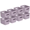 thumbnail image 1 of Superio Decorative Plastic Open Home Storage Bins Organizer Baskets, Small, Lilac (8 Pack) Container Boxes for Organizing Closet Shelves Drawer Shelf, 1.5 Liter, 1 of 8