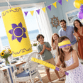 Purple Sun Princess Pinata with Blindfold Bat for Birthday and ...