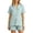 Light Green, variant on CAIVO Women Lightweight Summer Pajama Cozy Flat Knit Short Sleeve Top And Matching Shorts For Breathable Lapel Tops With Shorts Solid Color Sleepwear