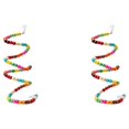 thumbnail image 4 of Billuyoard Juguetes para pájaros, cuerda Multicolor colgante, cuentas de madera, jaula para columpio, escalera en para pájaros, Color aleatorio 100cm 2piezas, 4 of 6