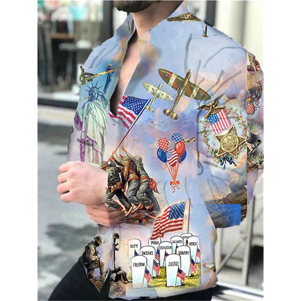 Camisa de hombre divertida y divertida combinación de graffiti moda casual fiesta al aire libre tela suave y cómoda 2024 nueva primavera y verano