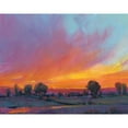 thumbnail image 3 of OToole, Tim 24x20 Black Modern Framed Museum Art Print Titled - Fiery Sunset II, 3 of 5