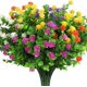 thumbnail image 5 of Nvzi 10 paquetes de flores artificiales para exteriores resistentes a los rayos UV, decoración de estilo rústico para el hogar (amarillo), 5 of 5