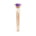 thumbnail image 3 of ANGARA Natural 0.8 Ct. Amethyst Solitaire Ring in 14K Rose Gold for Women (Ring Size: 11.5), 3 of 9