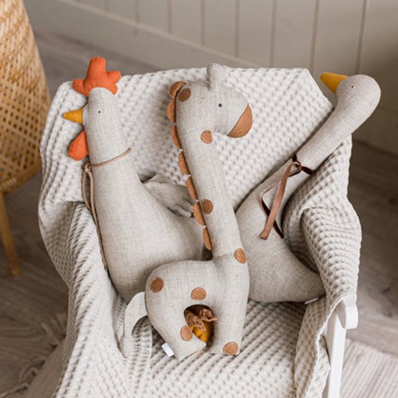 Mdesiwst Doll Toy Super Soft Bunny Deer Chicken Shape Stuffed Animals Plush Toy for Kids Gift Christmas Bedroom Decor