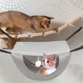 thumbnail image 4 of WHAMVOX Soft Breathable Cat Hammock Grey Hanging Design for Cats 1Set, 4 of 8