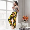thumbnail image 4 of Uemuo Orange Lemon Pattern Women's Wide Leg Palazzo Lounge Pants with Pockets Light Weight Loose Comfy Casual Pajama Pants-Medium, 4 of 9
