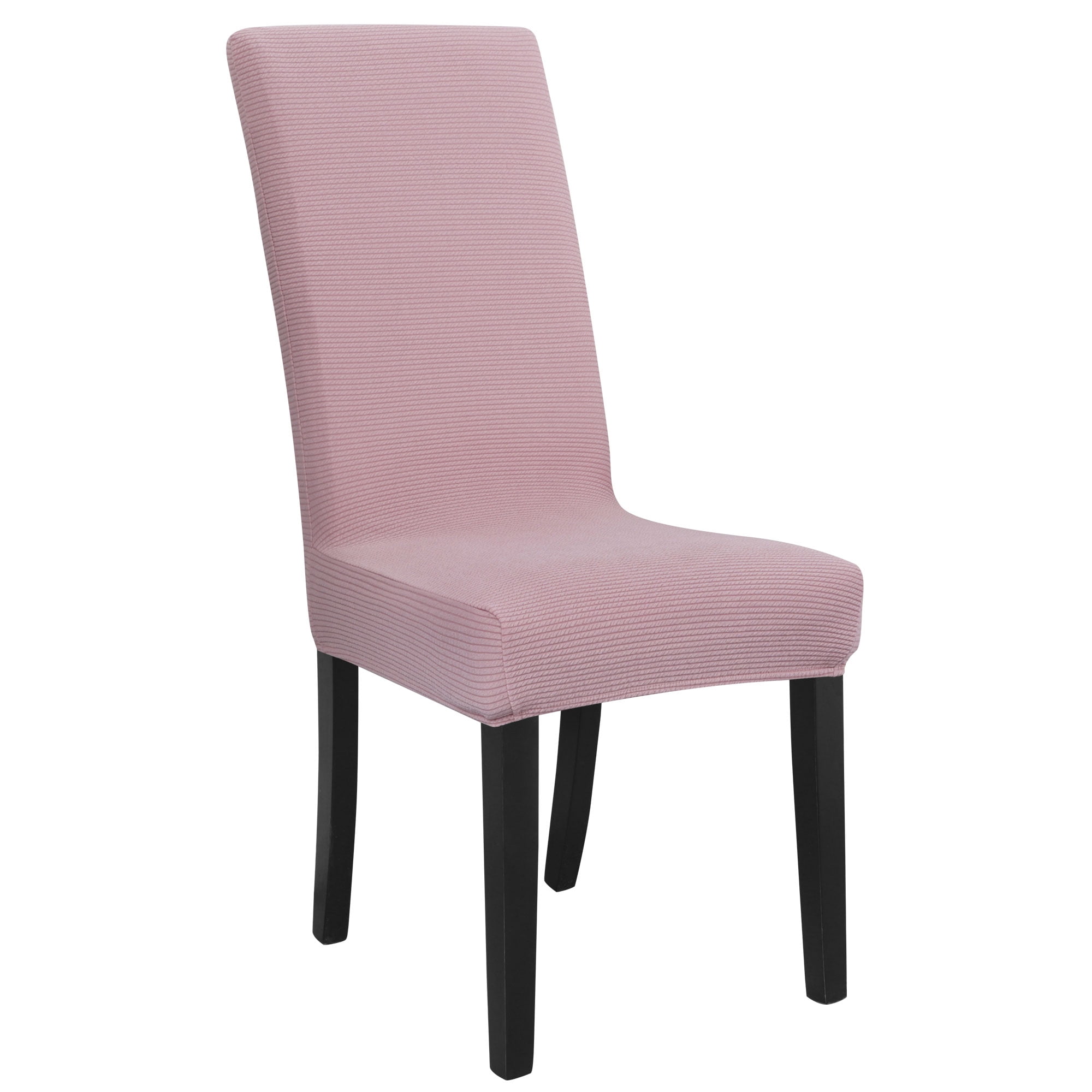 Unique Bargains Stretch Knitted Dining Room Chair Cover Pink L