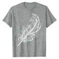 thumbnail image 3 of NAMTYQX Graphic Tees for Women Graphic Fashion Stretchy Crew Neck Soft Print Loose Fitting Short Sleeve Plus Size Womens Tops Gray Size L, 3 of 5