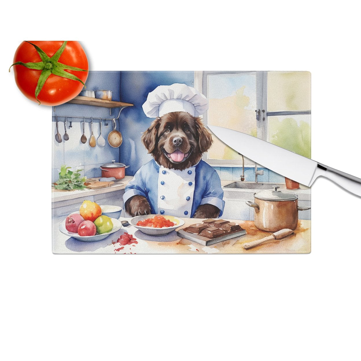 Newfoundland The Chef Glass Cutting Board 12 in x 15 in