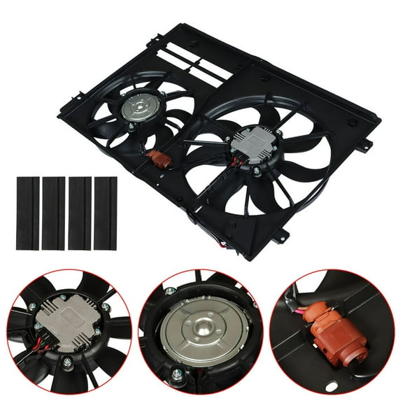 Genrics VW3117106 Cooling Fan Fit For Volkswagen Passat 2012-2017 Jetta 2006-2011 2.5L
