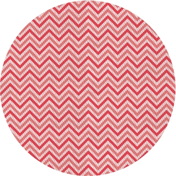 Ahgly Company Indoor Square Patterned Deep Rose Pink Area Rugs, 3' Square