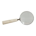 thumbnail image 6 of Decorative Magnifying Glass with Resin Handle for Home Decor - Elegant Office Desk Accessory, Living Room, or Shelf Display - Ornament for Coffee Table Decor or Entryway - 1", Ivory & White, 6 of 11