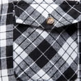 thumbnail image 6 of Fabrcox Plaid Sleeveless Flannel Shirt Men Collared Button Down Tank Top for Men Big and Tall Color Block Lightweight Outdoor Vest Shirts with Pockets Gray XL, 6 of 9