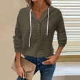 thumbnail image 2 of NMMUED Hoodies Women Womens Waffle Knit Top Oversized Hoodie Hooded Sweatshirt Women Hooded Top Womens Hoodies Pullover Loose Fit Hoodie Gray XXL, 2 of 9