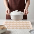 thumbnail image 4 of Unique Bargains 4pcs Cotton and Linen Washable Table Mats Diamond 17.7"x13.8", 4 of 6